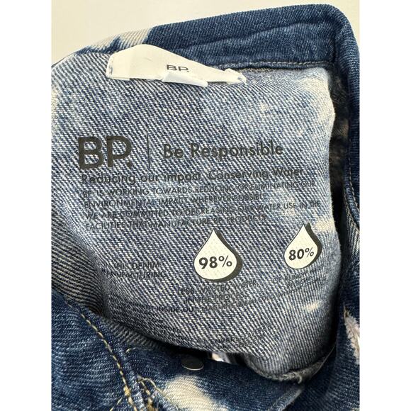 BP. Oversized Blue Bleached Wash Denim Jacket XS NWT Nordstrom - Picture 5 of 7